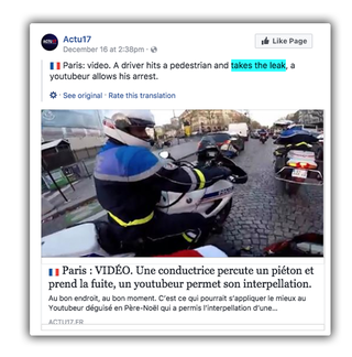 Illustration for article titled Watch A French Motorcyclist Dressed As Santa Chase Down A Hit-And-Run Driver